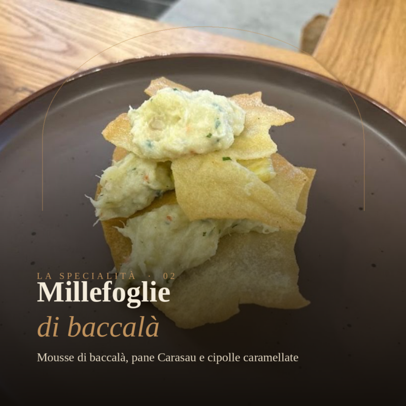 Millefoglie di baccalà